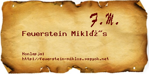 Feuerstein Miklós névjegykártya